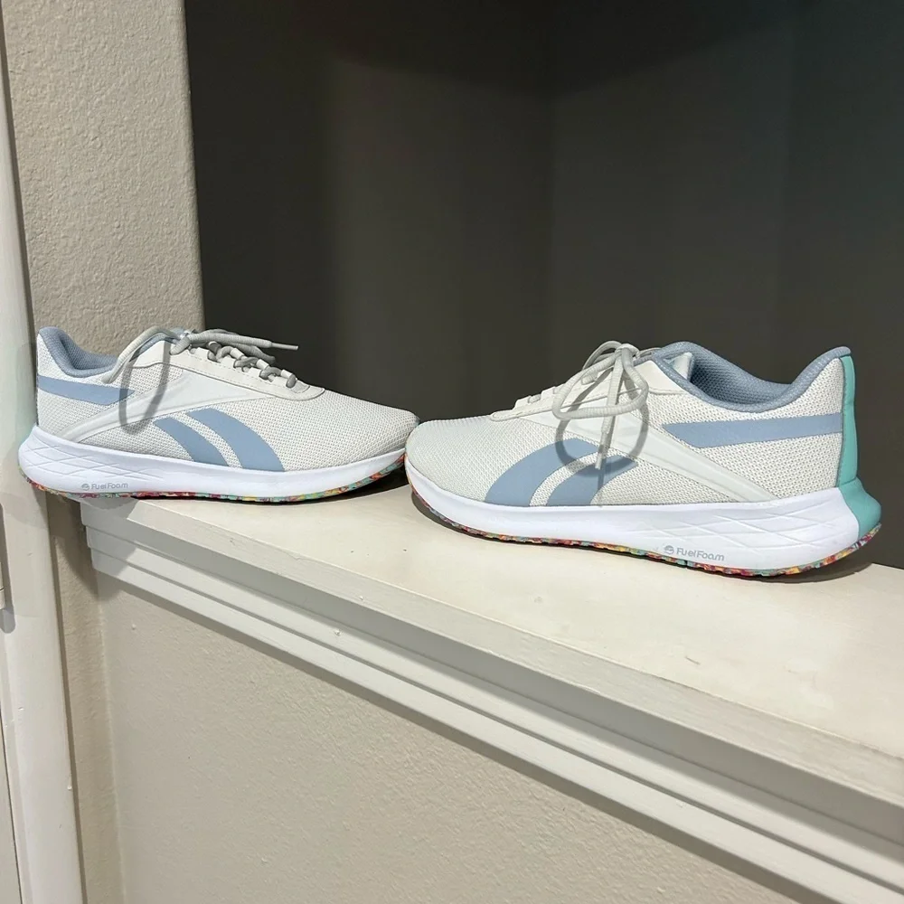 Reebok Energen Plus Women's US Size 10 White Blue Running Sneaker Shoes H00832